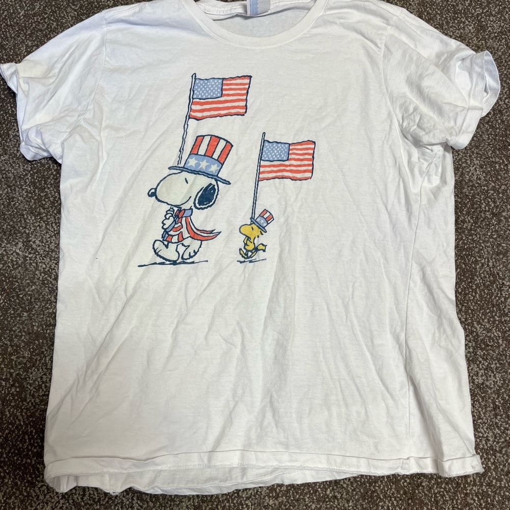 Men’s White Snoopy Graphic